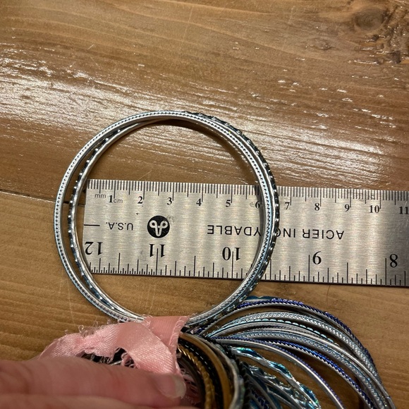 Bangles Set Blue & Gold Bracelets - Picture 7 of 9